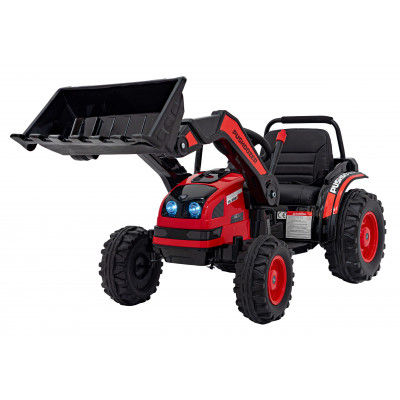 Elektrický traktor/bager - červený